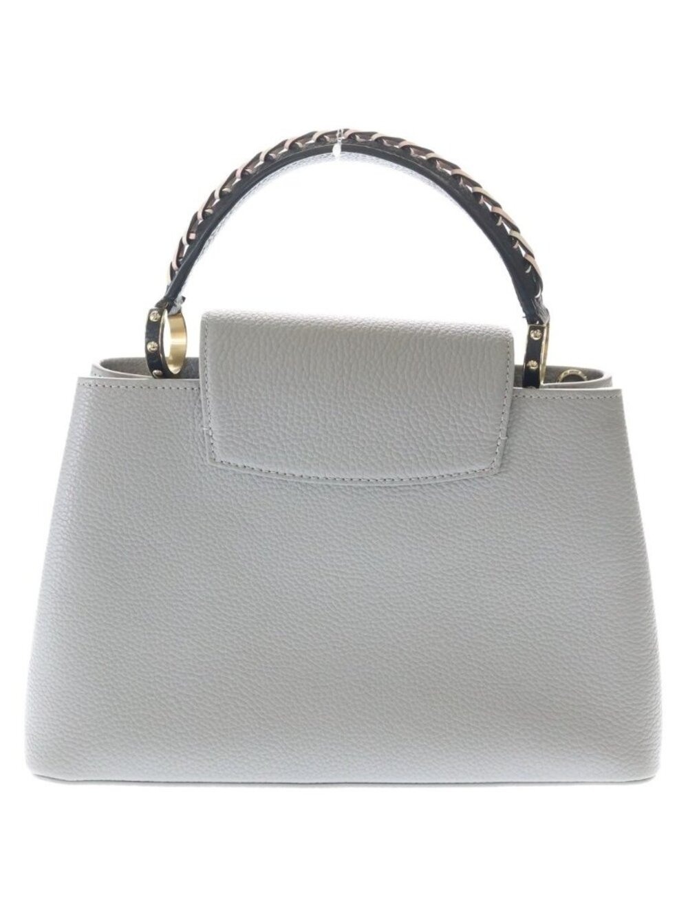 Louis Vuitton Capucines PM 2-Way Shoulder Bag Gray Taurillon Leather Gold - Picture 2 of 8